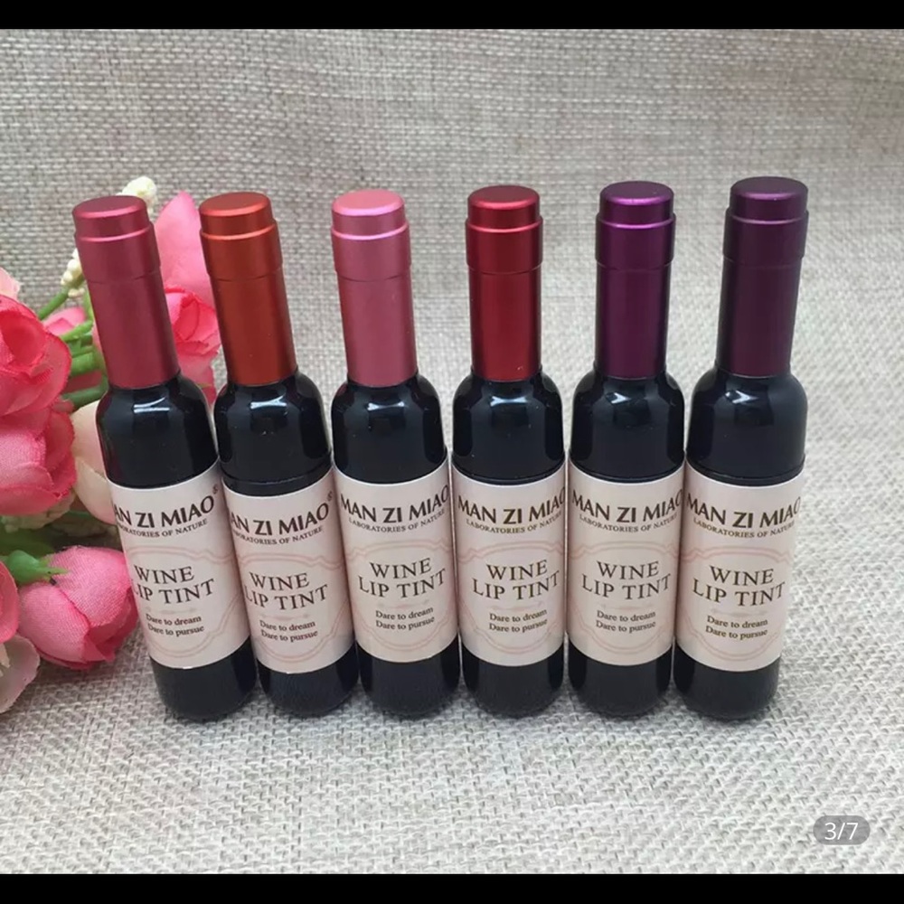 Red Wine Bottle Shape Lip Tint Gloss Sexy Lip Waterproof Women Batom Liquid Lips